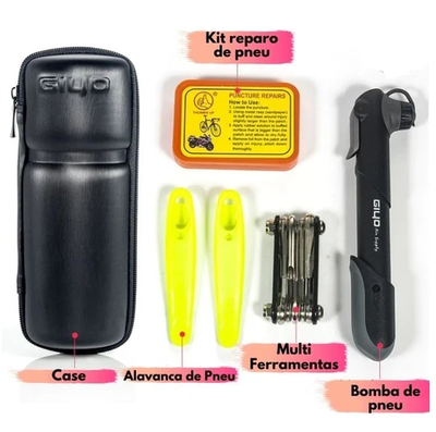 Kit Completo de Reparo Sobrevivência para Bicicleta